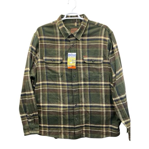 Orvis Other - Orvis Heavyweight Flannel Shirt Jacket Shacket Green Plaid Pockets Sz. XXL New